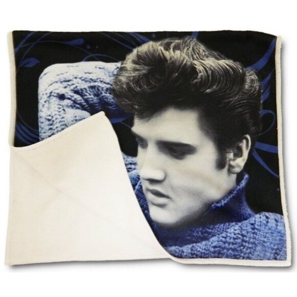 New Dish Towel Elvis Presley Blue Sweater 24" Kitchen The King Photo Picture NIP - Picture 2 of 2